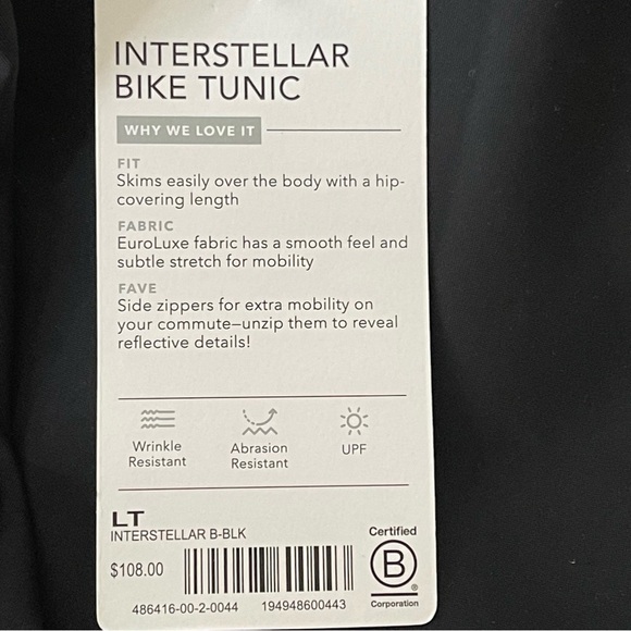 ATHLETA INTERSTELLAR BIKE TUNIC comfy athletic outdoors Elevated athleisure - Picture 7 of 10